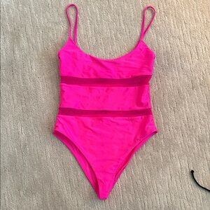 Lovers + Friends Hot Pink One-Piece Swimsuit